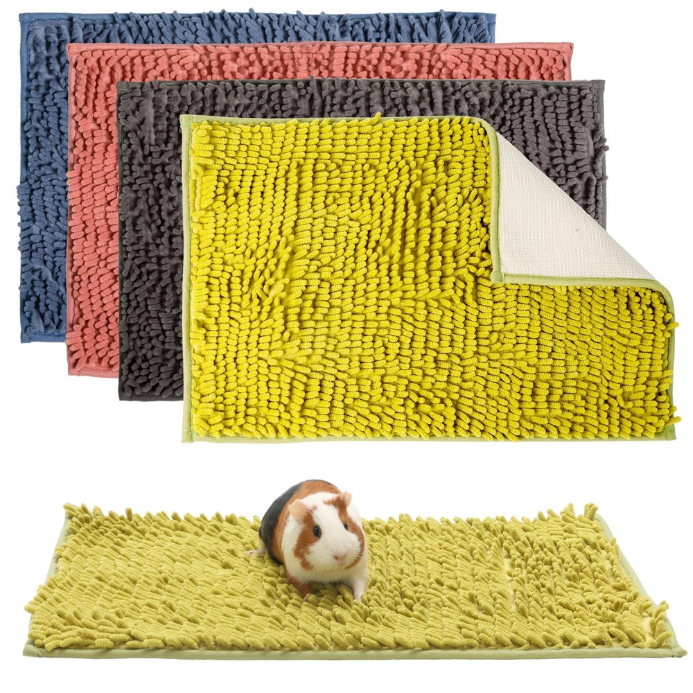 4 Pack Rabbit Washable Pee Pads Reusable Guinea Pig Chenille Bed Training Pad...