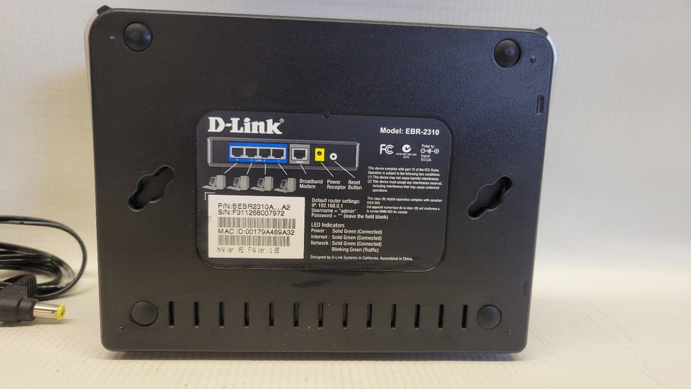 D-Link Ethernet Broadband Router EBR-2310