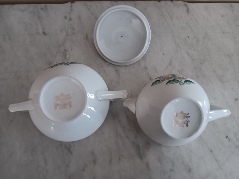 Narumi White Spring Daisy Patt Sugar & Creamer