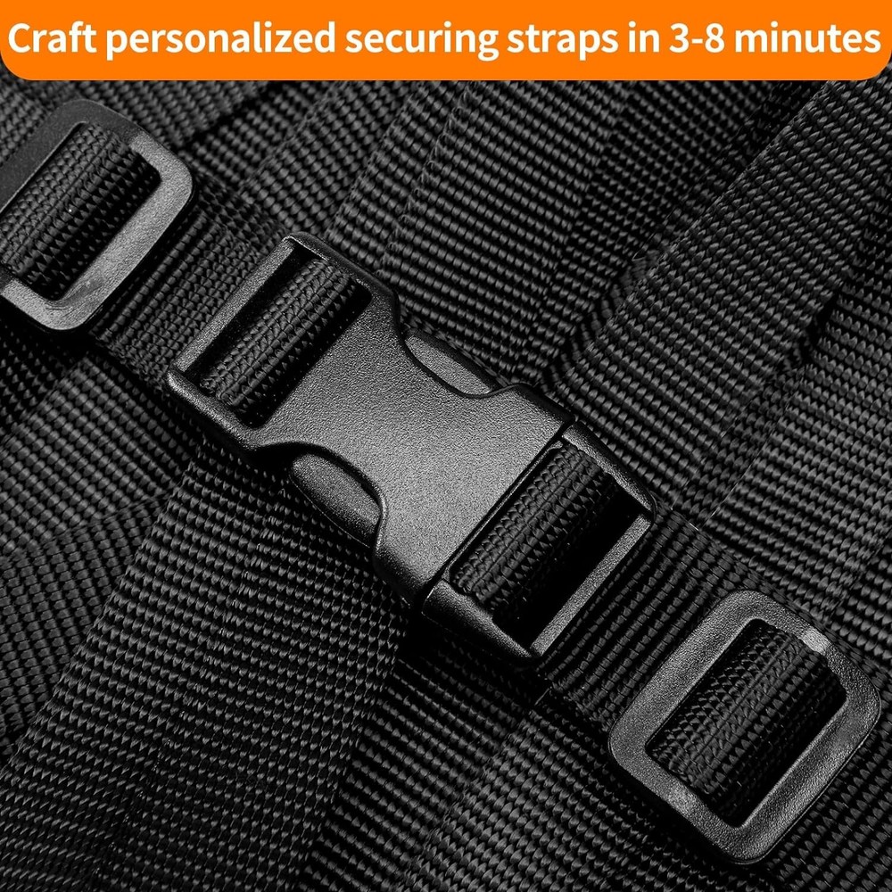 Versatile 3/4" Nylon Buckles & Straps - 6 Yard Set with Quick Release Clips
