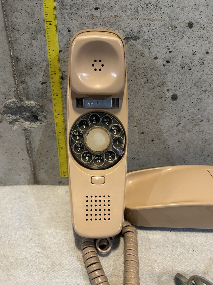 Vintage ITT Rotary Dial Phone Beige - Untested-