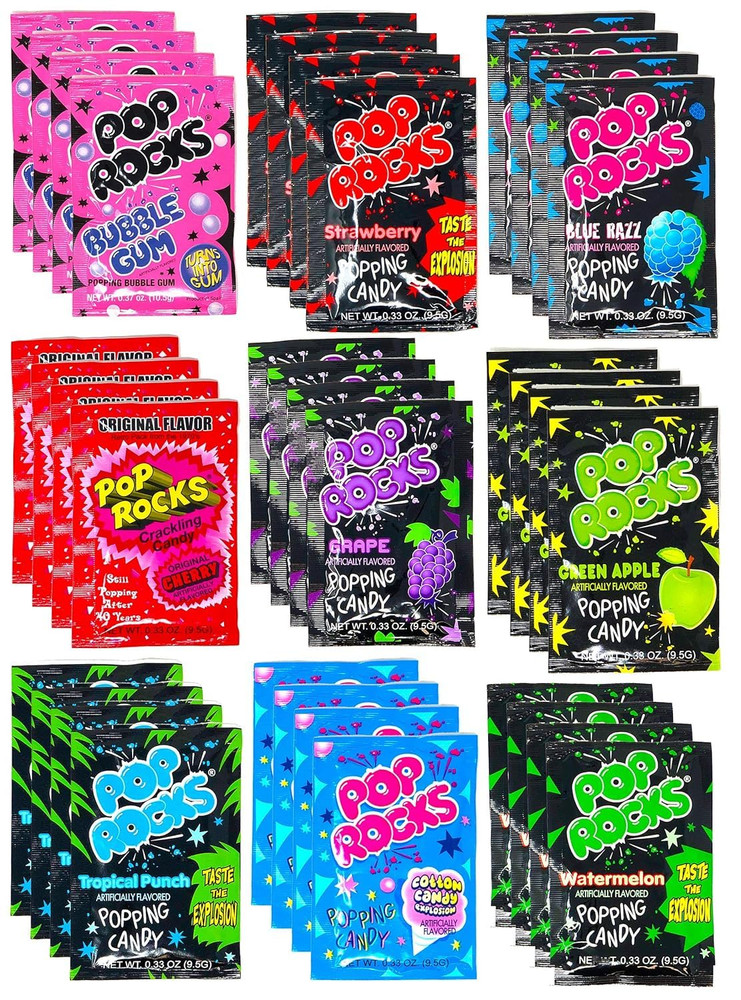 Candy Variety Pack Popping Candy - Bulk Candy, Nine Different Flavors Bulk Popp