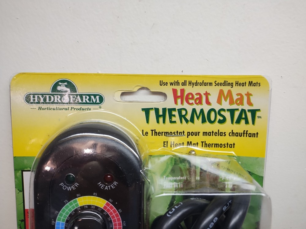 New Hydrofarm Heat Mat Thermostat Temperature Controller