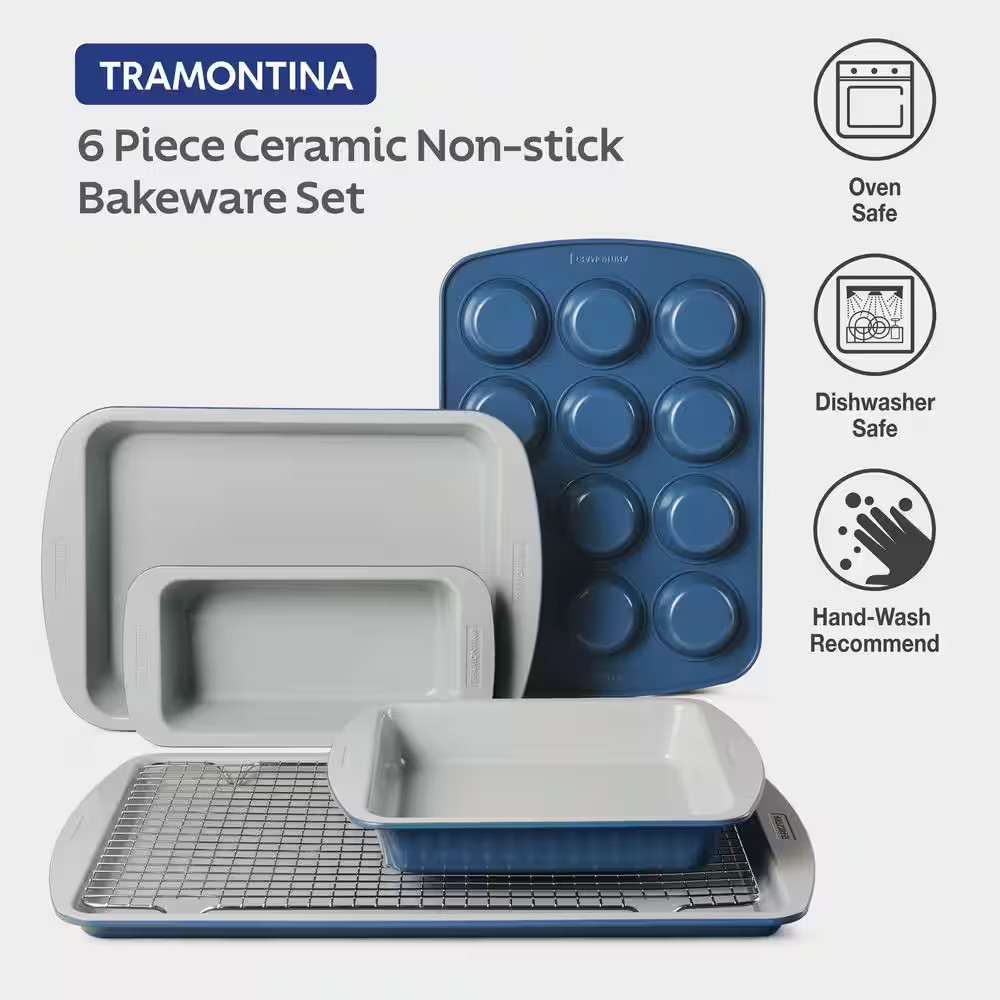 Rise 6-Piece Ceramic Non-Stick Bakeware Set