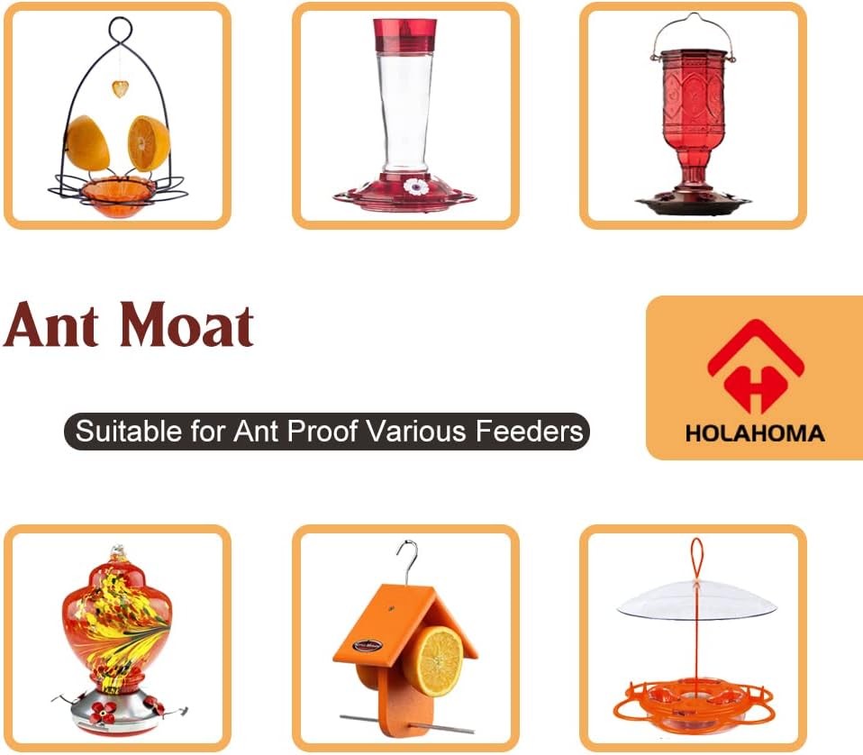 Ant Moat for Hummingbird Feeder - 3 OZ x 2 Pack Clear Insect 2PC/Pack,