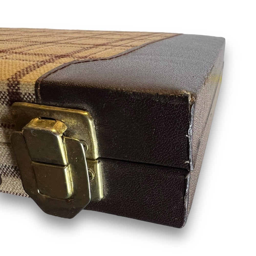 Vintage Backgammon Game Briefcase Canvas Vinyl