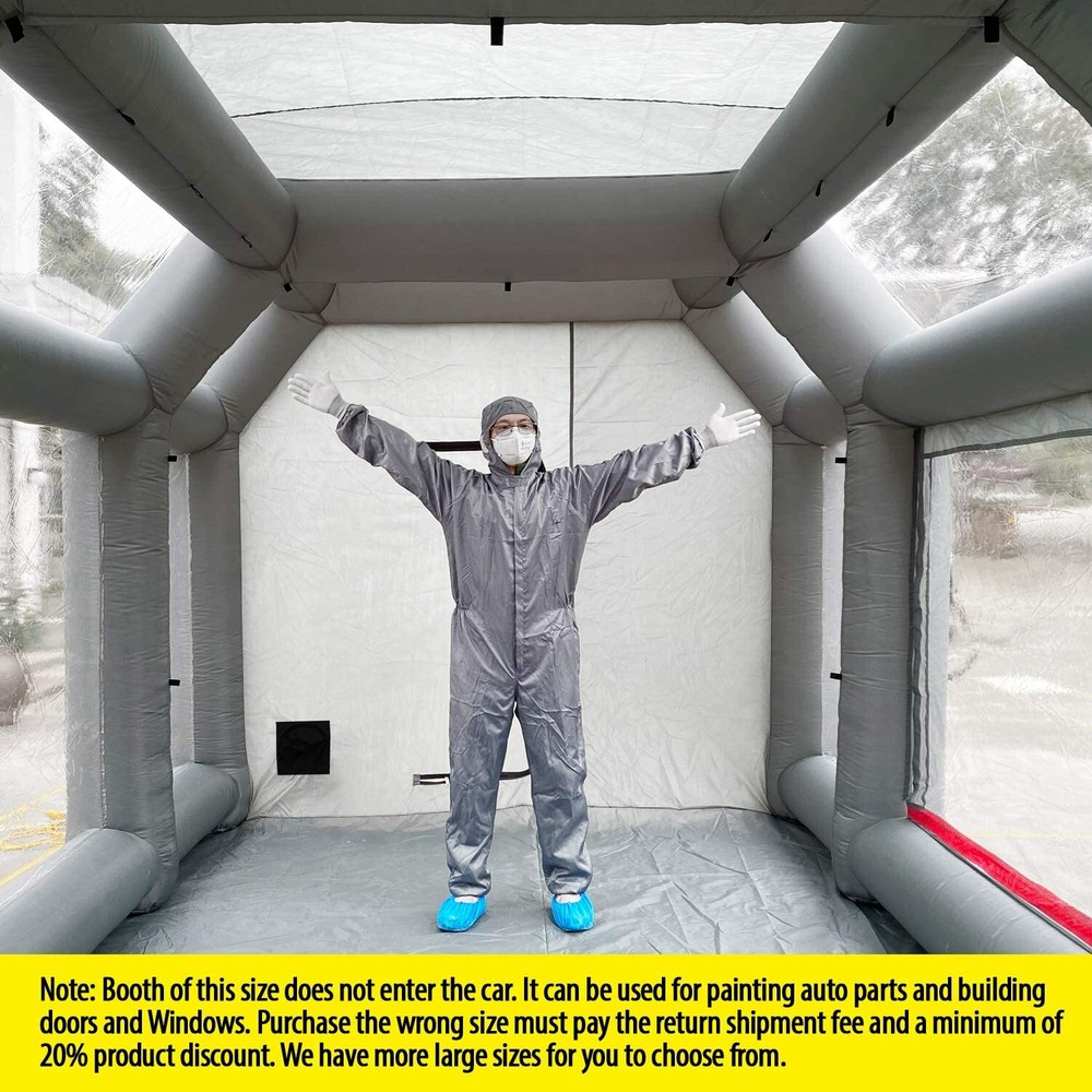 Sewinfla 20x10x9Ft Inflatable Paint Booth With Air Draft Device (Patent Applied)