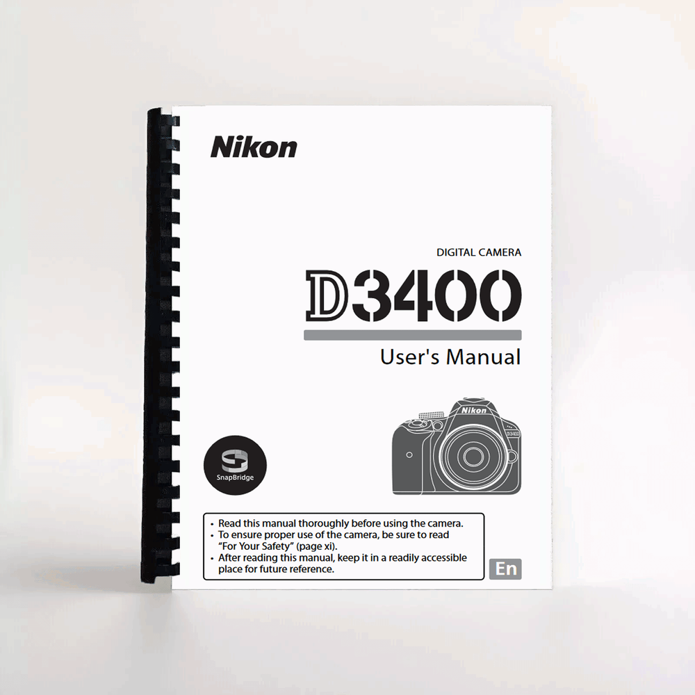 Nikon D3400 User's / Instruction Manual
