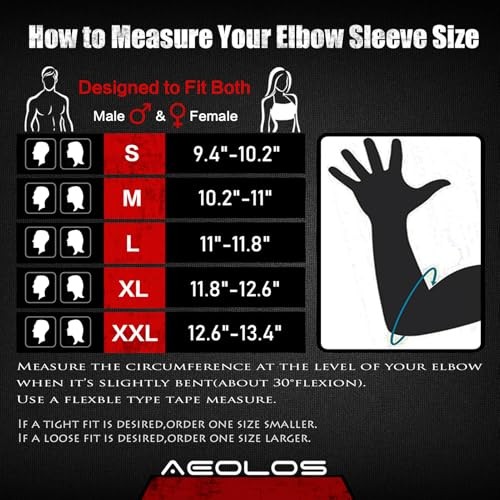 Compression Elbow Sleeves(Pair), 5mm Neoprene Elbow Barces for Large Black