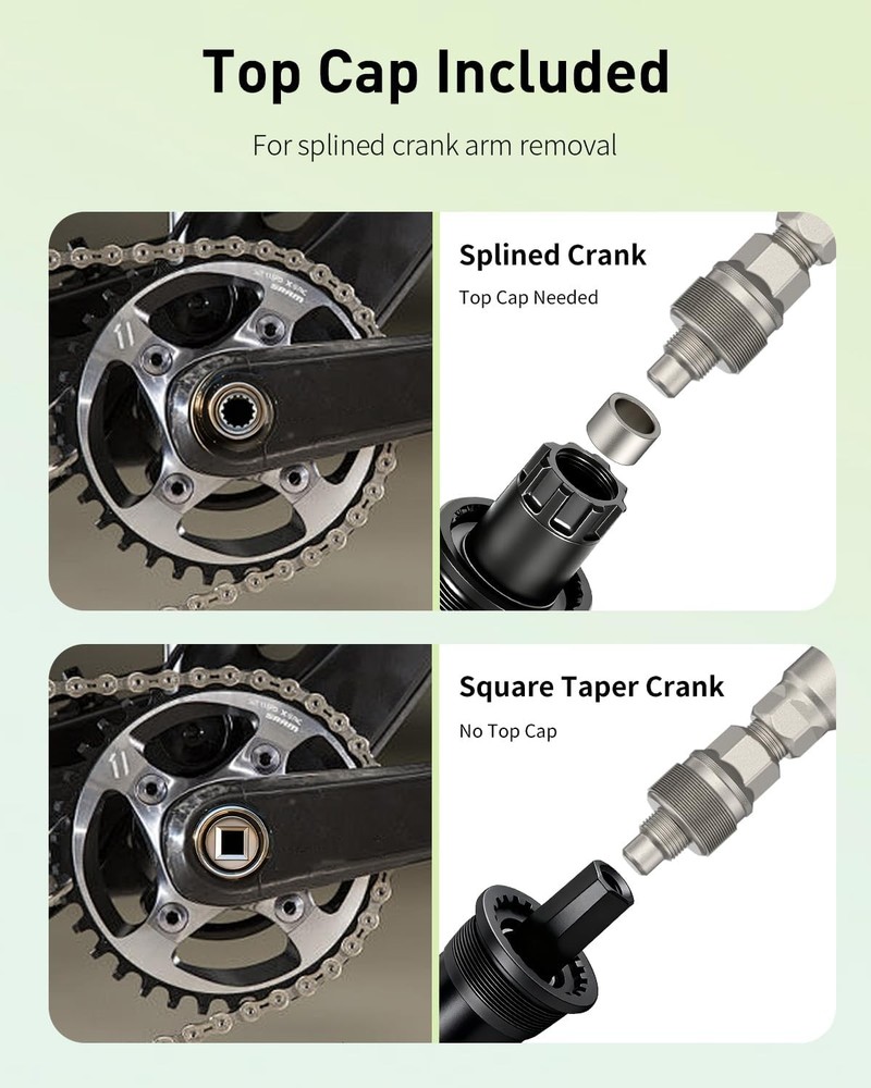 Upgraded Bicycle Crank Puller Set Mixed Size Maintenance Repair Tool Kit Set