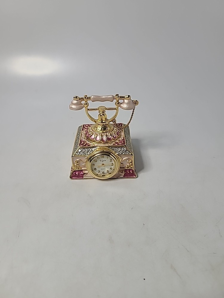 Elgin collectible mini clock Telephone