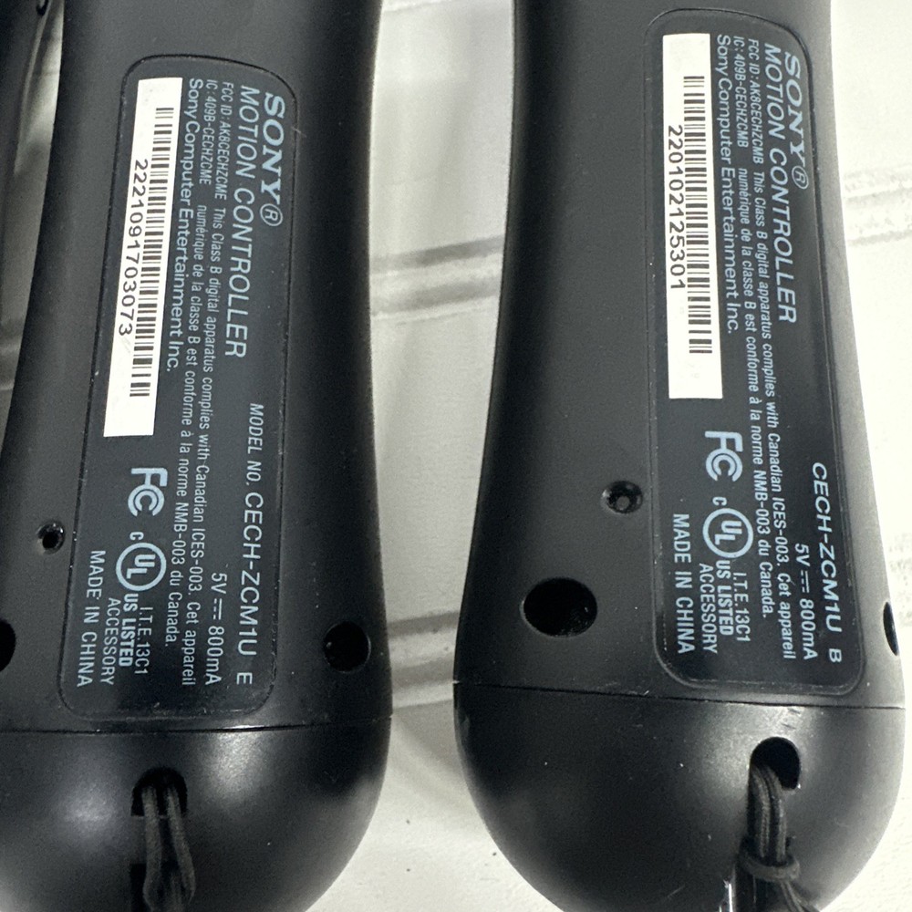 3 Sony PlayStation Move Motion Controller CECH-ZCM1U VR Wireless UNTESTED