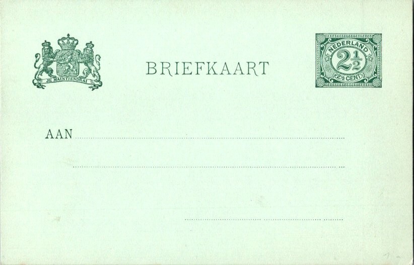 Netherlands Higgins & Gage 21 Unused.