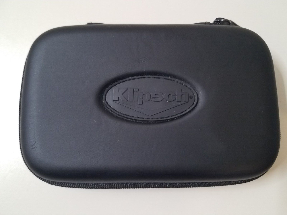 Klipsch Black Carrying Case Soft Shell Pouch with Zipper