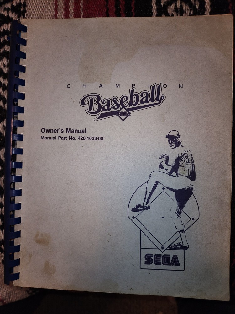 Champion Baseball Arcade Manual Sega