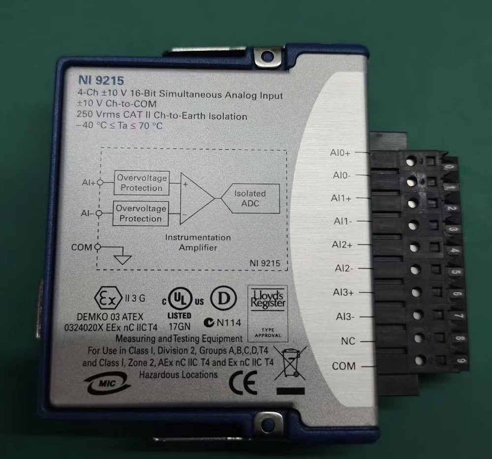 National Instruments NI 9215 cDAQ Analog Input Module, Simultaneous Sampling