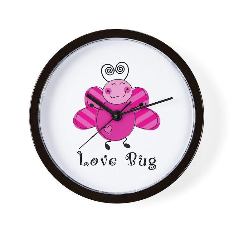 CafePress Love Bug 10" Wall Clock (142342001)