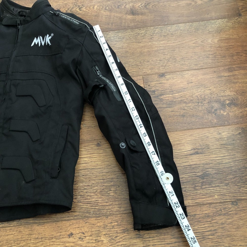 MVK Textile Waterproof Motorcycle Jacket CE Armoured size Small - Black