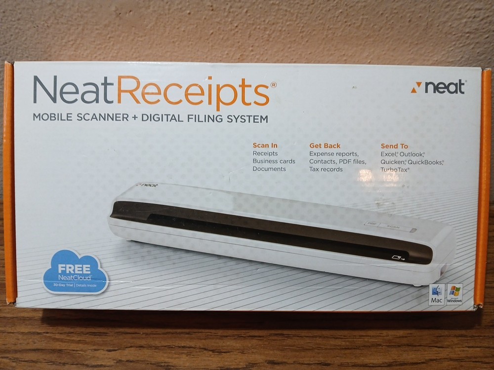 New NeatReceipts Mobile Document Scanner Digital Filing System USB PC/Mac
