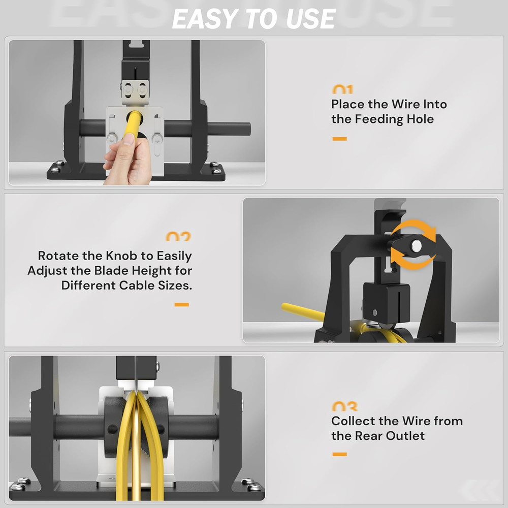 Adjustable Wire Stripper Machine，Professional Drill Powered Cable Stripping Tool
