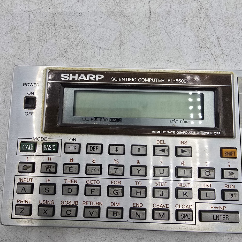 Sharp EL-5500 Scientific Calculator BASIC Computer Tested Works Needs Battery