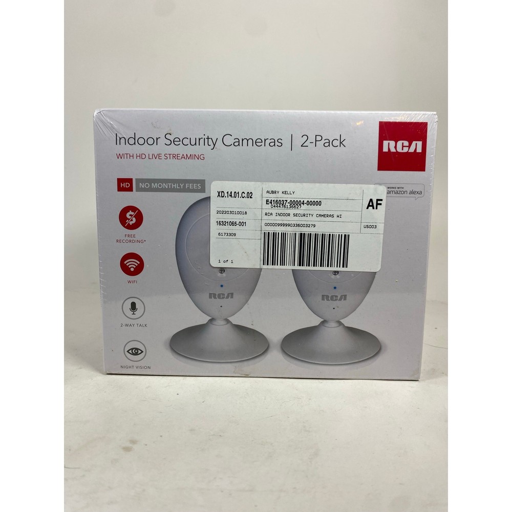RCA Indoor Security Camera 2 Pack Model HSWIFIX1A2PK