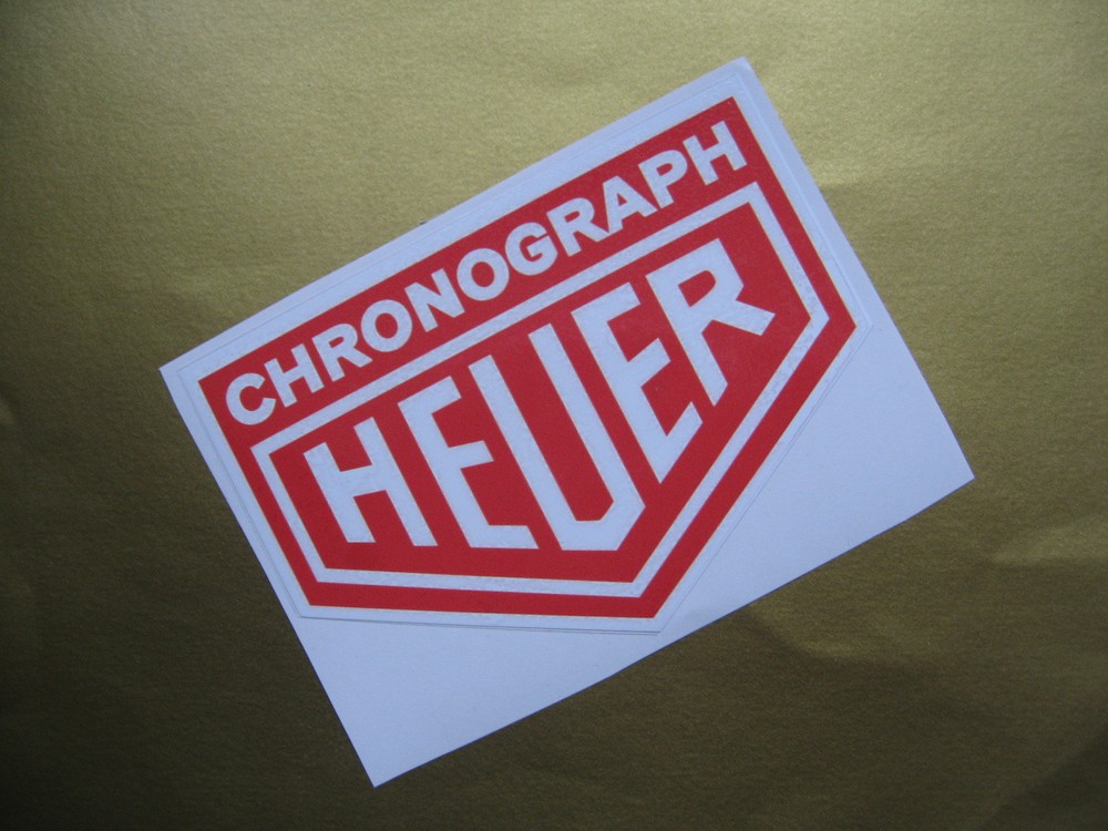 HEUER CHRONOGRAPH sticker/decal x2