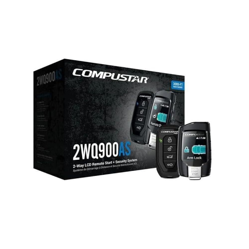 Remote Start & Security System w/GPS, 3000ft Range Vehicle Protection