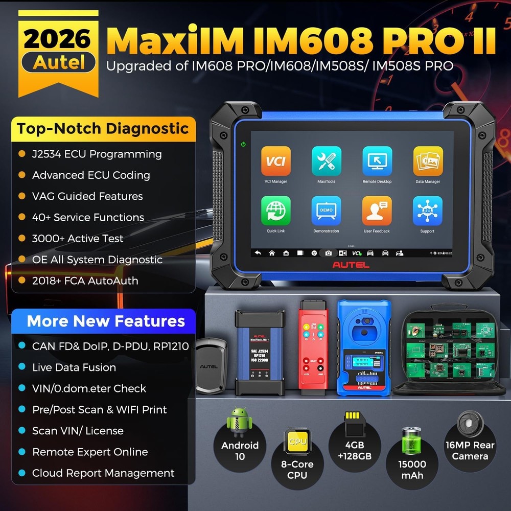 Autel MaxiIM IM608S II 2in1 Key Programmer & ECU Coding Diagnostics IM608 PRO II
