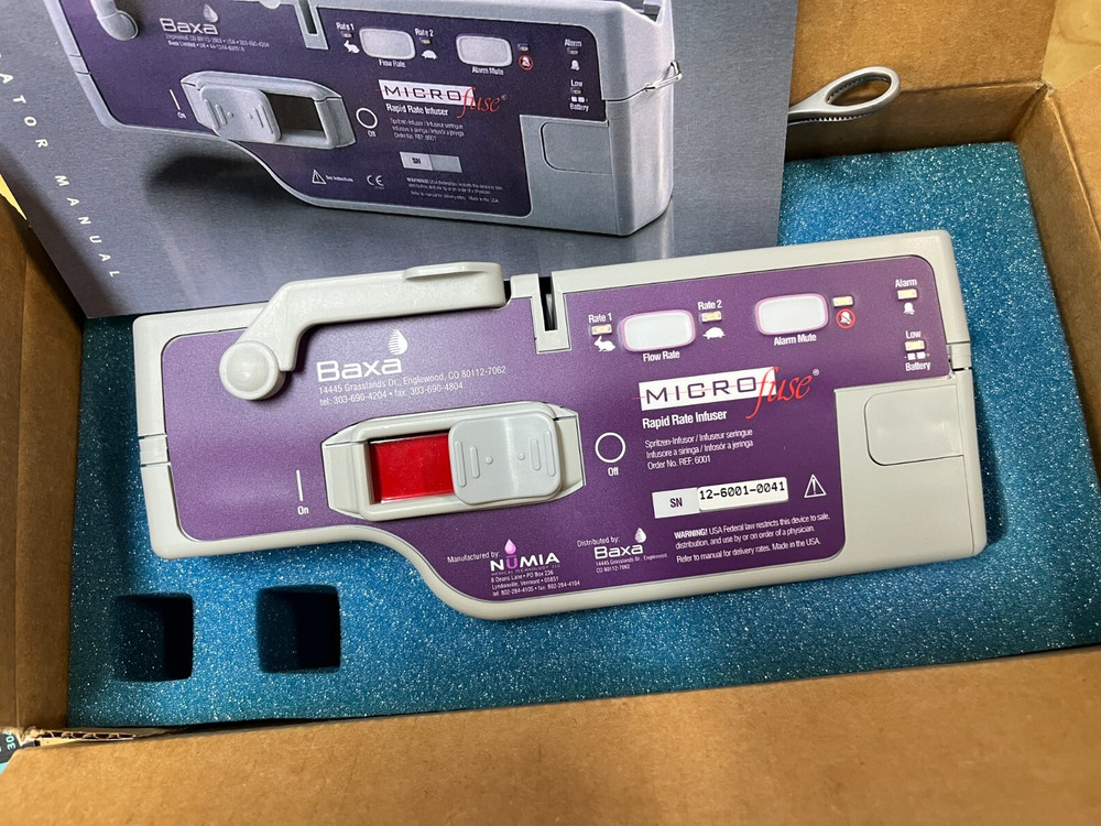 Baxa MicroFuse Rapid Rate Syringe Infuser Pump REF 6001