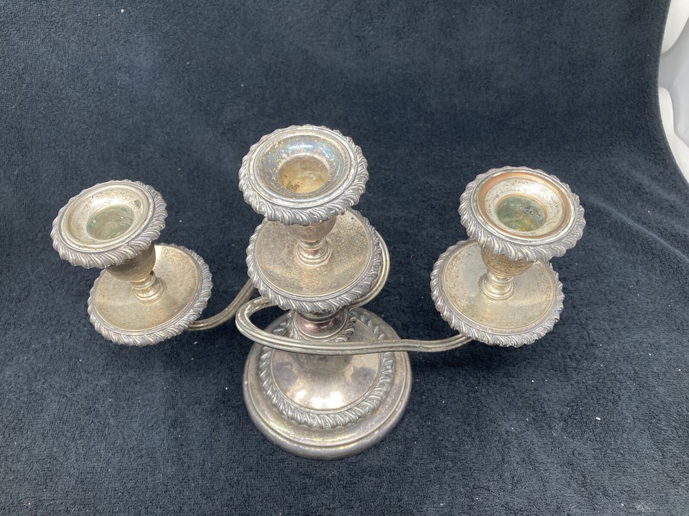 friedman silver co 3 light candle holder