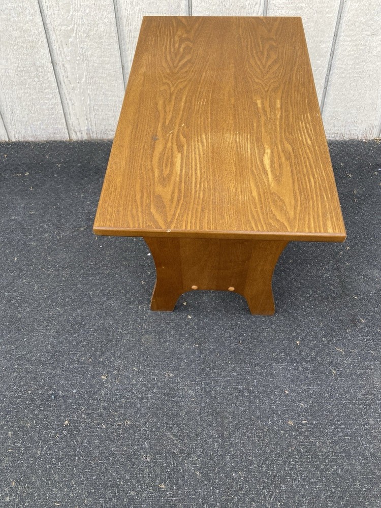 66601 Solid Oak Footstool Bench Stool