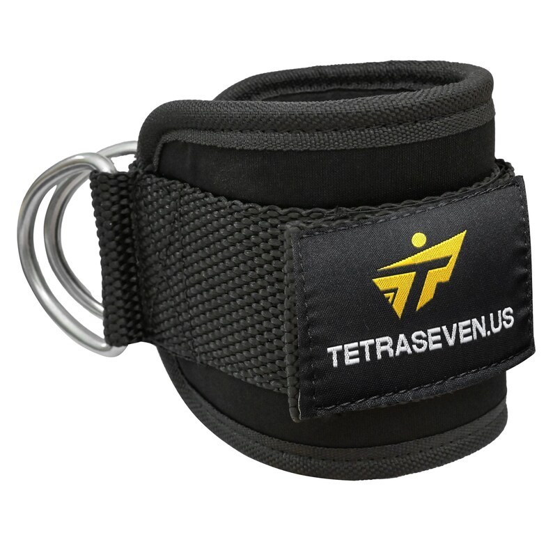 Weightlifting Ankle Straps – D-Ring Cable Attachment for Leg Workouts**