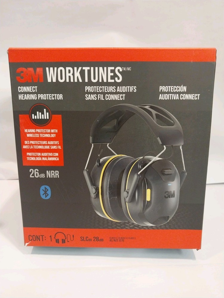 3M WorkTunes Electronic Hearing Protectors: Connect with Bluetooth Technology (B