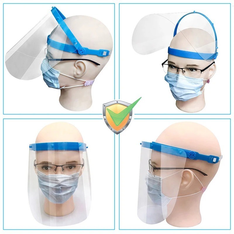 Splash-proof Dust-proof Mask Head-mounted Transparent Mask Adjustable Protective