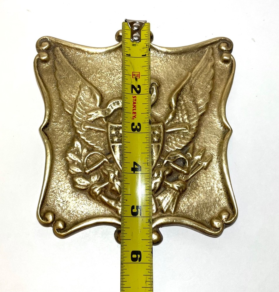 VINTAGE 1960’s SOLID BRASS Eagle Motif Single Light Switch Cover! RARE!