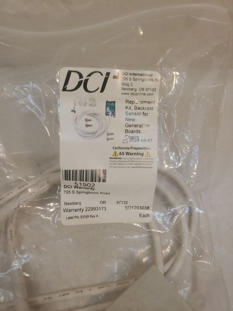 dci Replacement kit back rest sensor for new generation boards. #51902