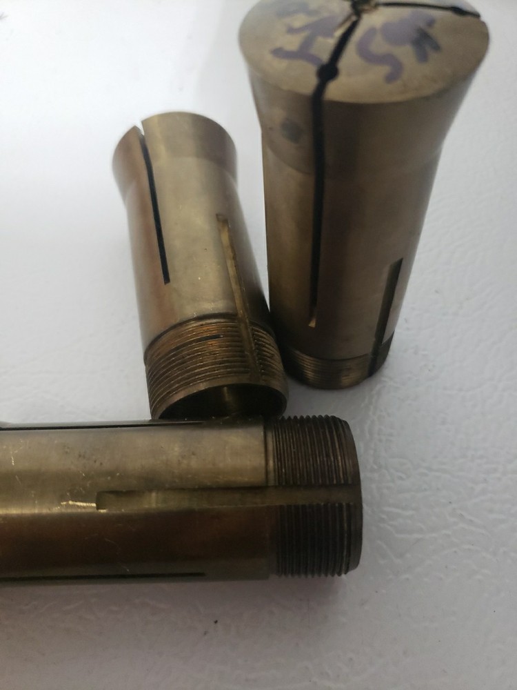 Hardinge Brass 5C Collets Internal Threads, E1 Or E2 Emergency Brass Collet