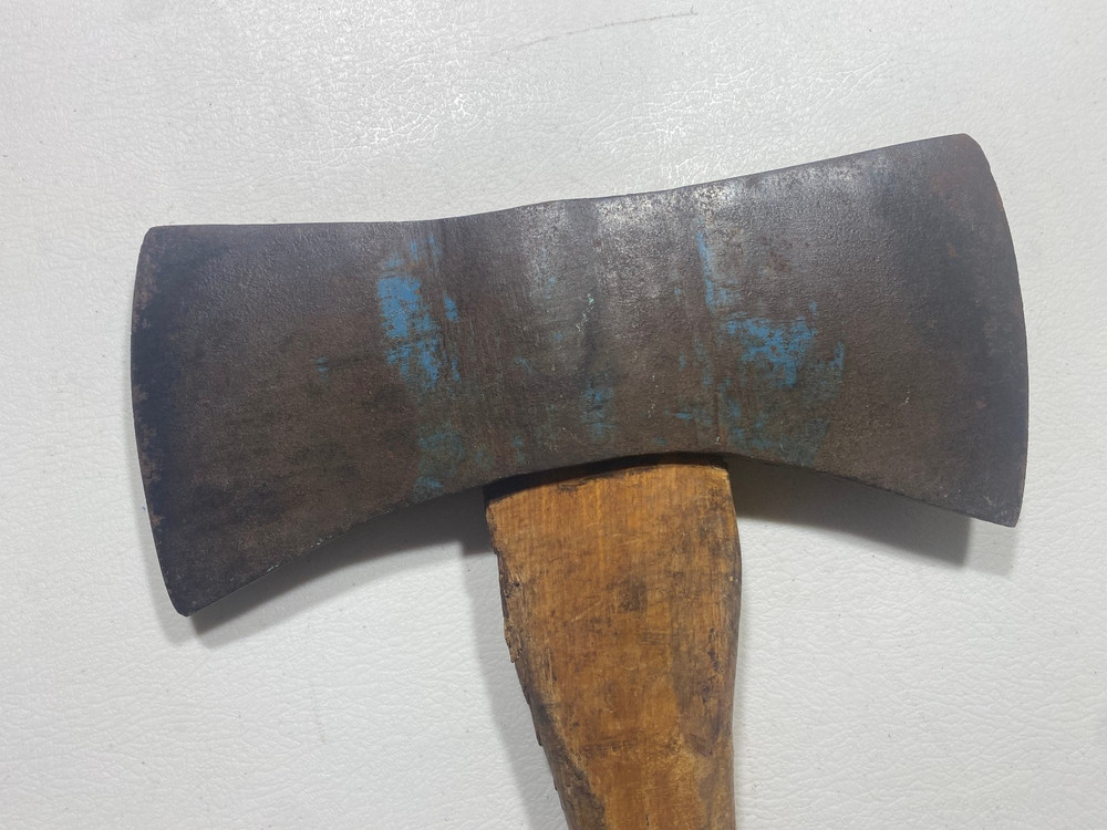 UNBRANDED - DOUBLE BIT AXE WTH ORIGINAL HANDLE "Marked 3 1/2 "