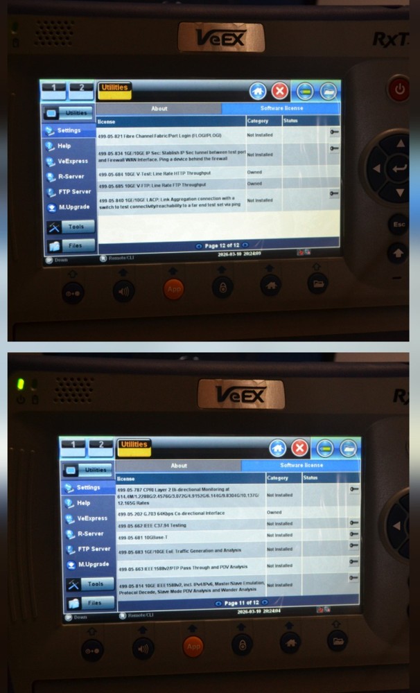 VeEX RXT-1200 RXT-3400 4000G READY