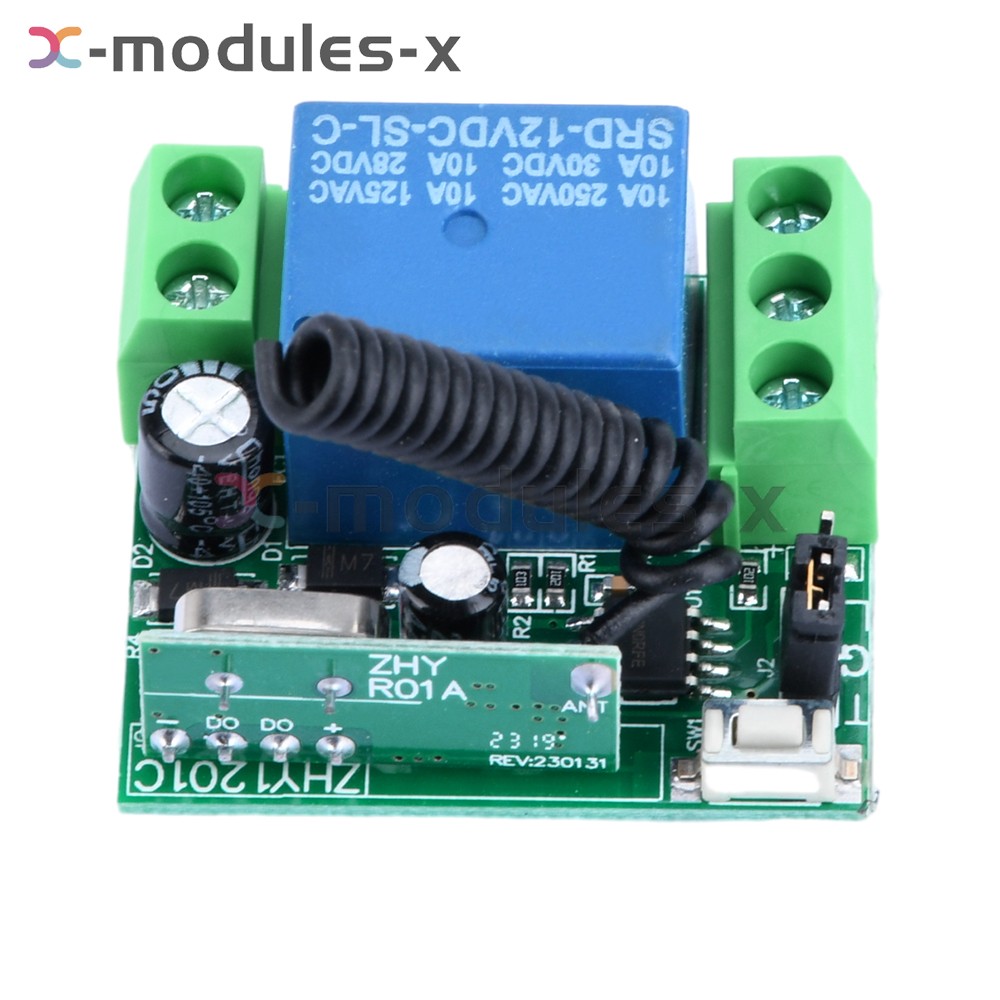 DC12V 10A 1/2CH Relay Wireless 433mhz Remote Control Switch Receiver Transmitter