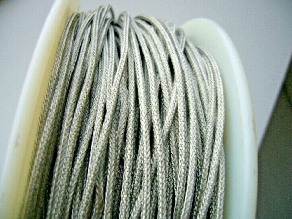 25 feet Vintage Style Braided Shielded push back wire 24 AWG. SOLID CORE !!!