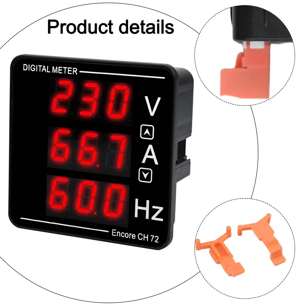 Combination Current Voltage Frequency Meter for Electromechanical Devices