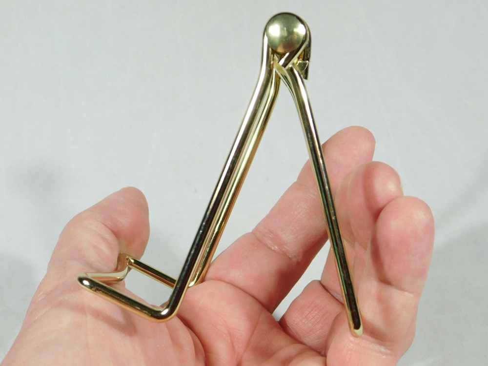 Easel Display Stand Adjustable Folding Small Size Gold color Metal
