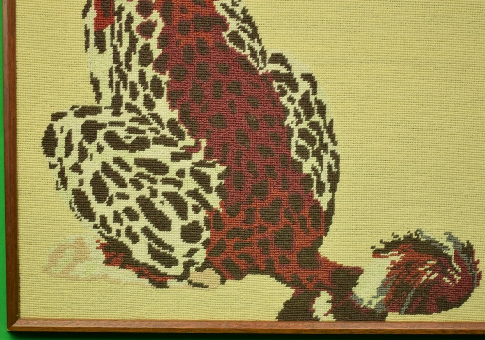 Cheetah Hand-Needlepoint Panel