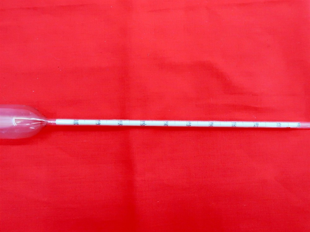 Vintage DENSIMETRF Specific Gravity Scale 1900 - 2000 Hydrometer 12.5" Long