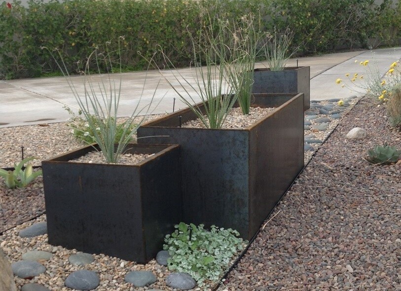 Trough Metal Corten Steel Planter Box Rust Extra Large Rectangle