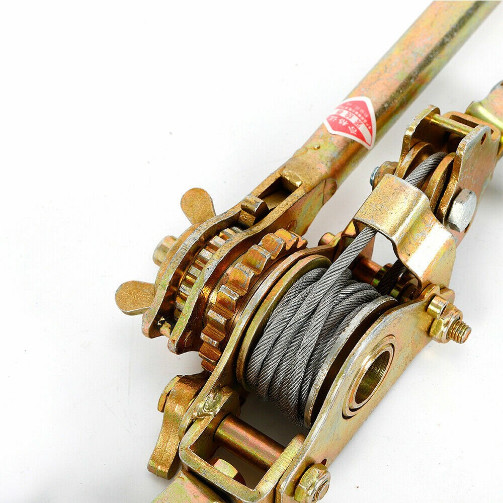 2 Hooks Kit Heavy Duty 2 Ton Hand Puller Winch Pull Hoist Come Along Cable Lever