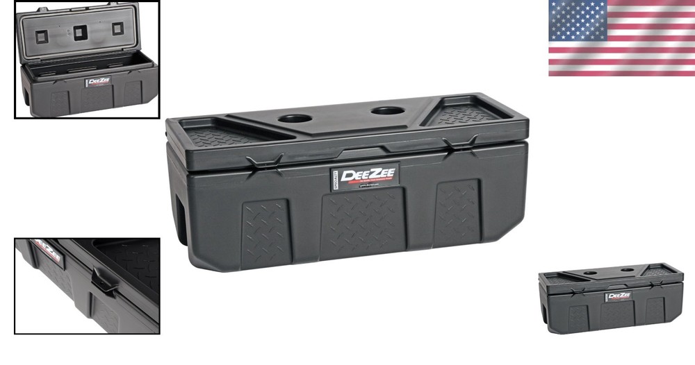 Versatile Poly Plastic Tool Box - 3.6 Cu Ft, Lightweight with Security Features