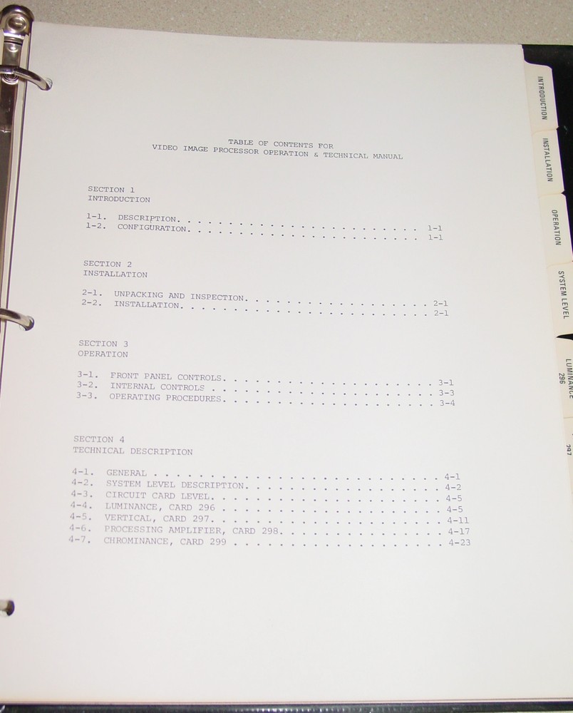 MICROTIME 2121 Video Image Processor Operations Manual repair schematics owners